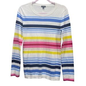 Talbots Colorful Sweater Button Details Down Back Size Small‎